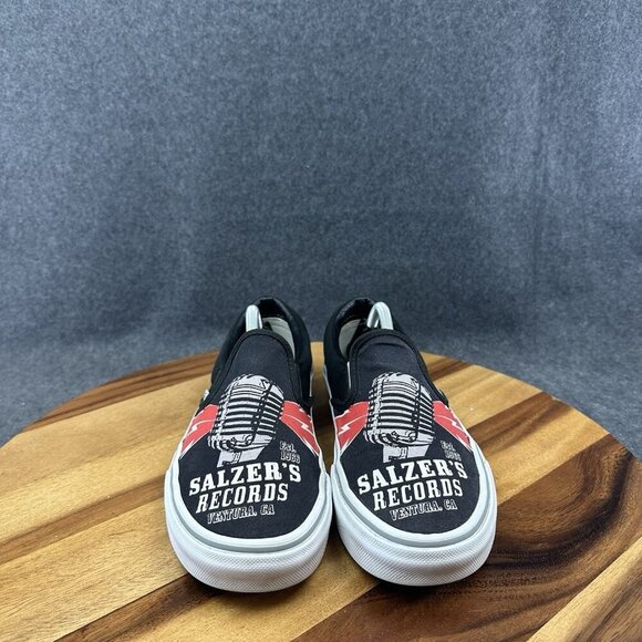 Vans Salzer's Records Ventura CA Foot the Bill Custom X You Slip On Mens 7 - Picture 3 of 16
